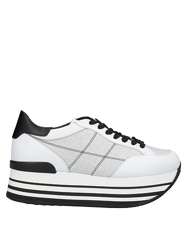 HOGAN Sneakers Weiß Leder, Gewebefasern