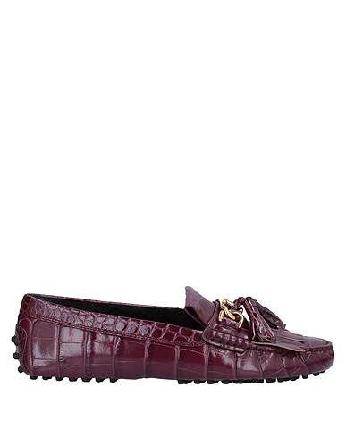 TOD'S Mocassino Prugna Pelle