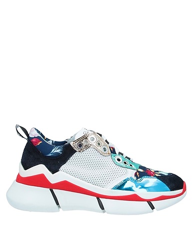 ELENA IACHI Sneakers Midnight blue Leather, Textile fibers