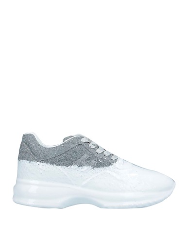 HOGAN Sneakers White Leather, Textile fibers