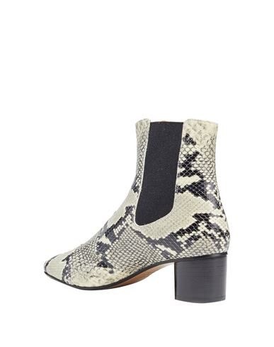 Isabel Marant Women's Danae Python-embossed Leather Ankle Boots In White