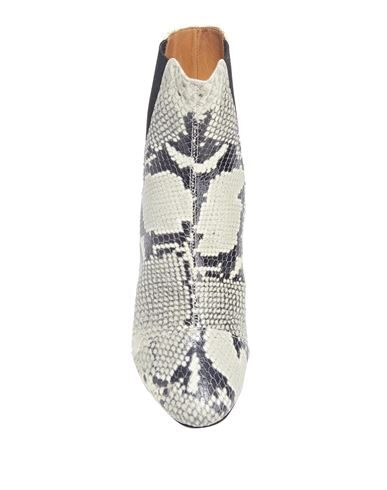 Isabel Marant Women's Danae Python-embossed Leather Ankle Boots In White