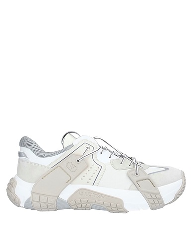 VALENTINO GARAVANI Sneakers Beige Leather, Textile fibres