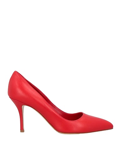 WHITE D' Court Red Kidskin