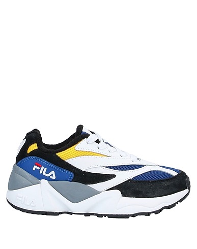 FILA Sneakers Blue Textile fibers, Soft Leather