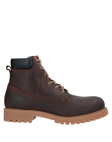 DOCKSTEPS Ankle boot Chocolate brown Leather, Textile fibers