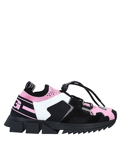 DOLCE&GABBANA Sneakers Pink Leather, Textile fibres