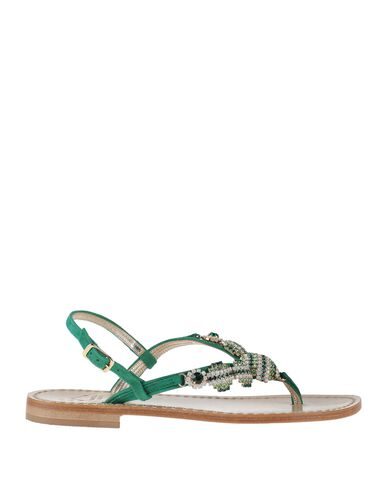 Click to view more detailed imagery on our partner's website Emanuela Caruso Capri Toe Strap Sandals In Green
