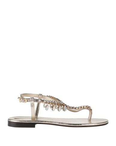 Click to view more detailed imagery on our partner's website Emanuela Caruso Capri Toe Strap Sandals In Platinum