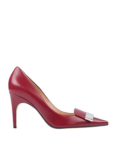 SERGIO ROSSI Pump Burgundy Leather