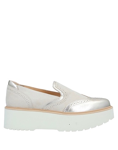 HOGAN Loafers Platinum Leather