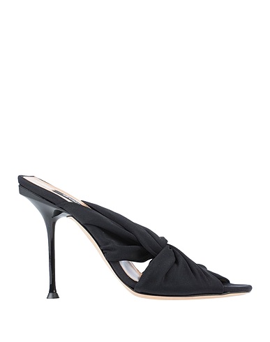 SERGIO ROSSI Sandals Black Textile fibres