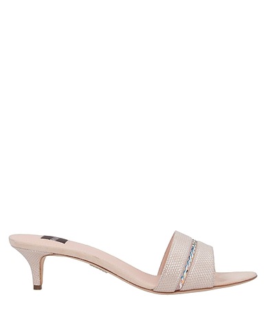 RODO Sandals Ivory Leather, Textile fibers