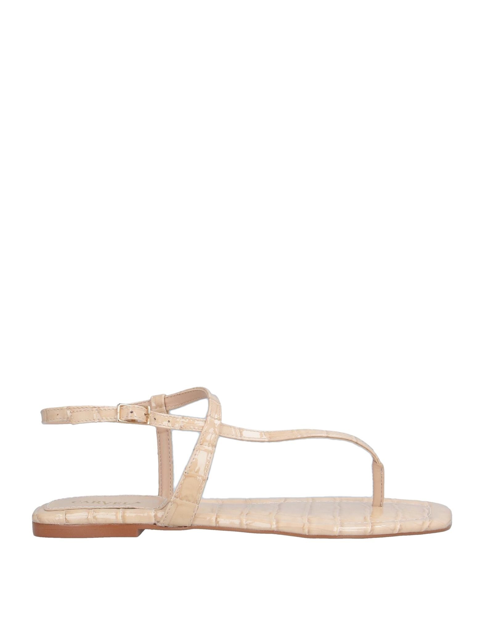 carvela white flip flops