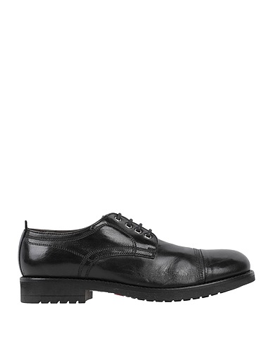 JP/DAVID Laced shoes Black 100% Soft Leather