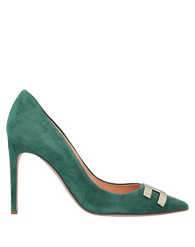ELISABETTA FRANCHI Pump Dark green Soft Leather