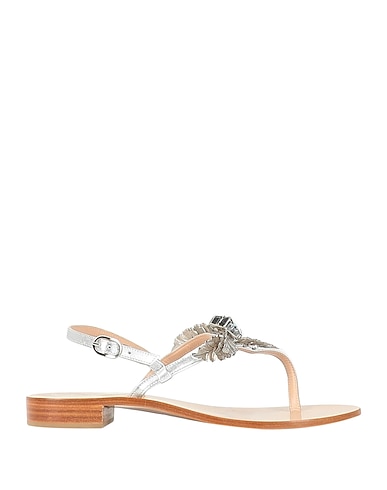 CAPRI BIJOUX Flip flops Silver Soft Leather