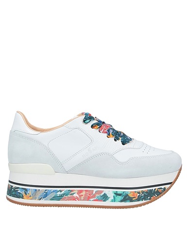 HOGAN Sneakers White Leather, Textile fibers