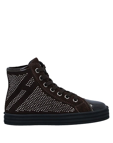 HOGAN REBEL Sneakers Dark brown Leather