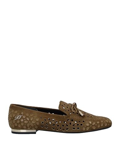 ROGER VIVIER Loafers Military green Leather