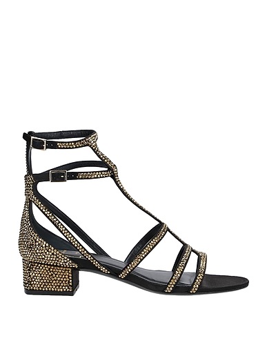 ROGER VIVIER Sandals Gold Textile fibers