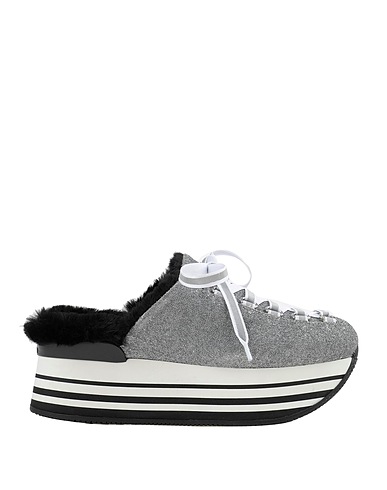 HOGAN Sneakers Hellgrau Gewebefasern, Leder