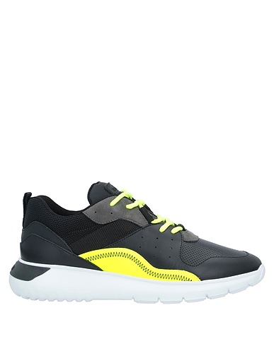 HOGAN Sneakers Black Textile fibres, Soft Leather, Synthetic leather