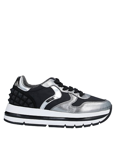VOILE BLANCHE Sneakers Lead Soft Leather, Textile fibers