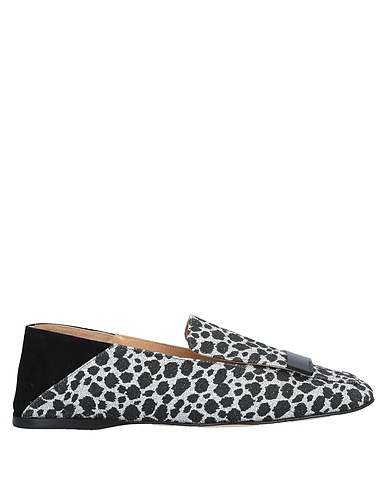 SERGIO ROSSI Mocassino Nero Fibre tessili, Pelle