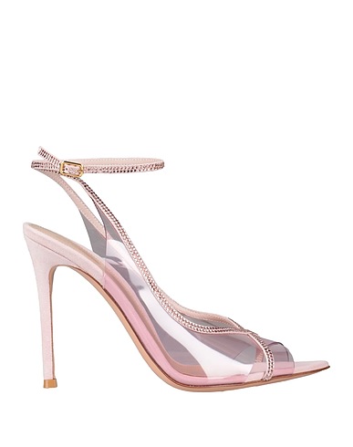 GIANVITO ROSSI Sandals Light pink Leather, Rubber