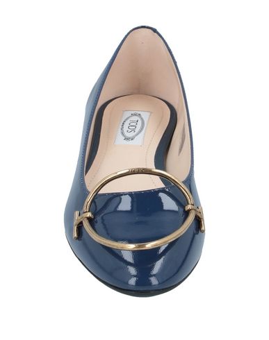 Shop Tod's Woman Ballet Flats Midnight Blue Size 7.5 Soft Leather