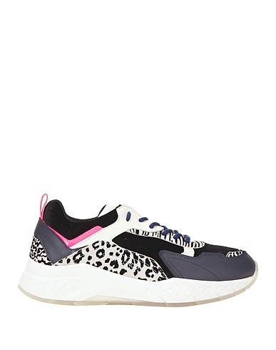 CRIME London Sneakers Midnight blue Leather, Textile fibres