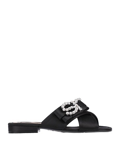 SERGIO ROSSI Sandals Black Textile fibres