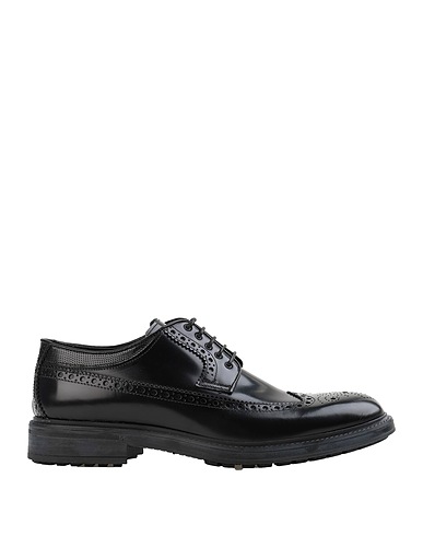 CRISTIANO GUALTIERI Laced shoes Black Leather