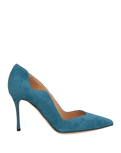 SERGIO ROSSI Court Pastel blue Leather