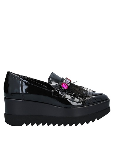 LORENZO MARI Loafers Black Textile fibres