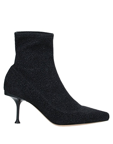 SERGIO ROSSI Ankle boot Black Textile fibres