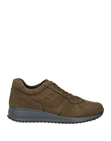 HOGAN Sneakers Military green Leather