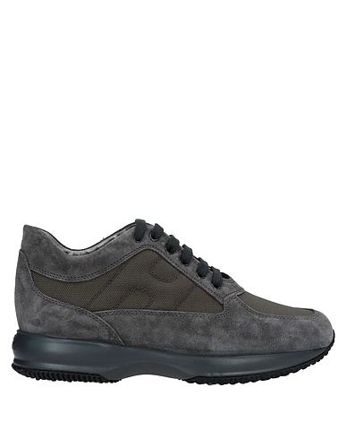 HOGAN Sneakers Gris Piel, Fibras textiles