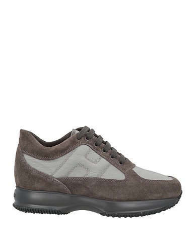 HOGAN Sneakers Charcoal Leather, Textile fibres