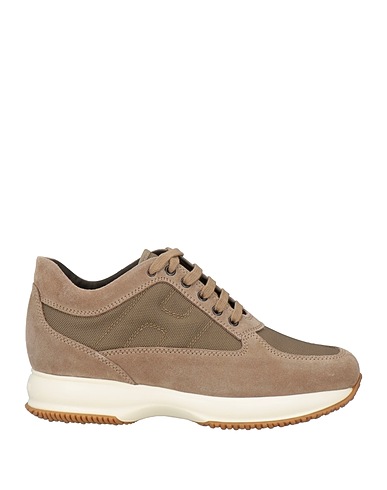 HOGAN Sneakers Khaki Pelle, Fibre tessili