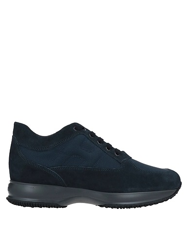 HOGAN Sneakers Midnight blue Leather, Textile fibres