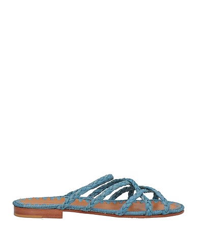 CARRIE FORBES Sandals Pastel blue Straw