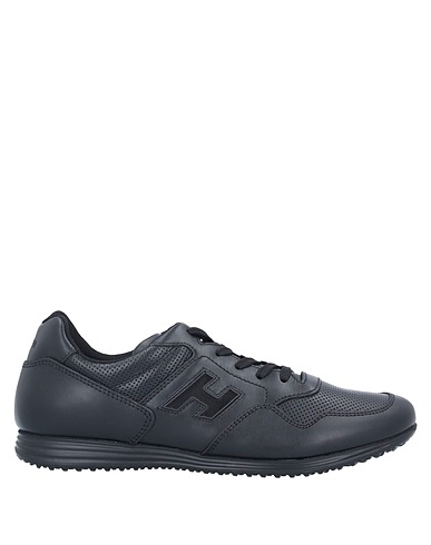 HOGAN Sneakers Black Soft Leather, Textile fibers