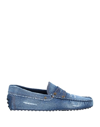 TOD'S Loafers Blue Textile fibers