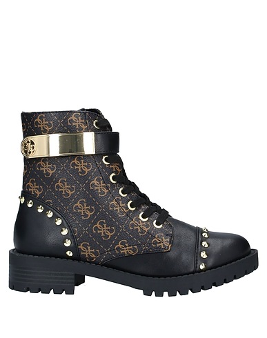 GUESS Ankle boot Black Textile fibres