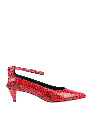 CELINE Court Red Crocodile leather