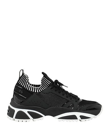MICHAEL KORS MENS Sneakers LUCAS TRAINER Black 95% Polyester, 5% Elastane, Leather