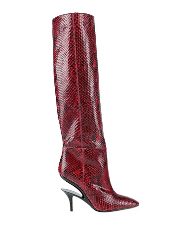 MAISON MARGIELA Boots Brick red 100% Python skin