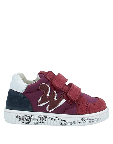 BALDUCCI Sneakers Burgundy Leather, Textile fibres